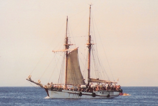 Atyla Marea Errota Ship 1994 Lanzarote Sailing White Hull Atyla Marea Errota Ship 1994 Lanzarote Sailing White Hull