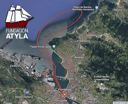 Viaje en Velero, Costa de Bilbao, Portugalete, Puente Bizkaia, Vizcaya, Velero, Sopelana, Getxo, Santurce, Billete, Vacaciones Únicas de Aventura, España, País Vasco, Excursión, Aguas Abiertas, Barco Copia